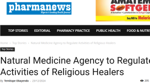 Read more about the article Natural Medicine Agency to Regulate Activities of Religious Healers