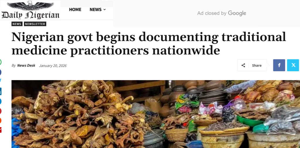 Nigerian Govt Begins Documenting Traditional Medicine Practitioners Nationwide – Daily Nigerian