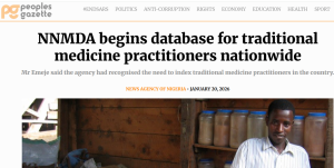 Read more about the article The Gazette Nigeria -NNMDA Builds TMPs Database