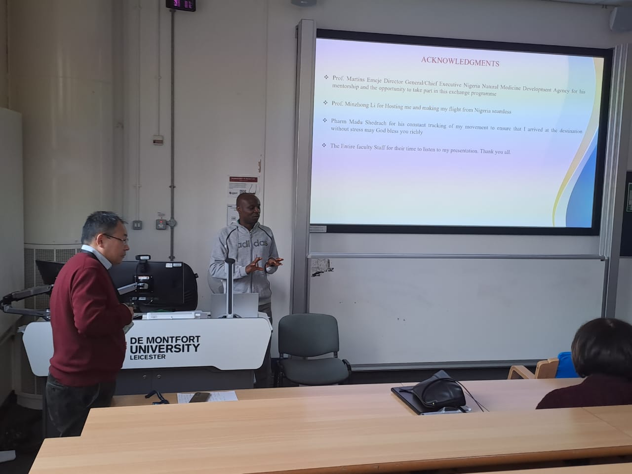 Dr Ogo makes presentation