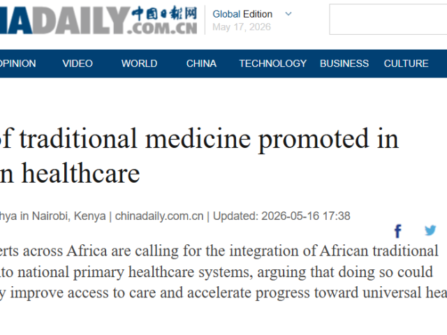 Role of traditional medicine promoted in African healthcare