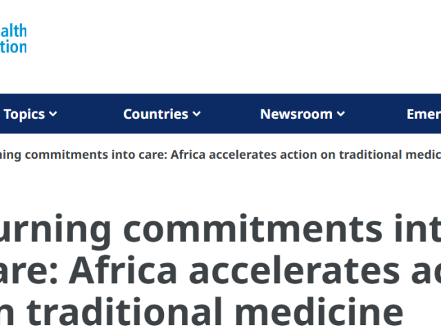 Turning Commitments into Care: Africa Accelerates Action on Traditional Medicine