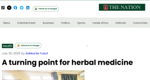 Read more about the article A turning point for herbal medicine – The Nation