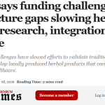 NNMDA says funding challenges, infrastructure gaps slowing herbal medicine research, integration into healthcare
