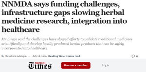 Read more about the article NNMDA says funding challenges, infrastructure gaps slowing herbal medicine research, integration into healthcare